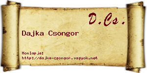 Dajka Csongor névjegykártya