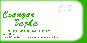 csongor dajka business card